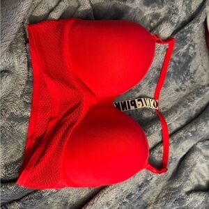 PINK Victoria's Secret Red Seamless Bra Intimates
